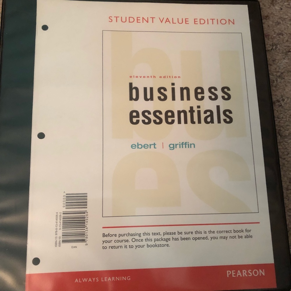 Business essentials textbook